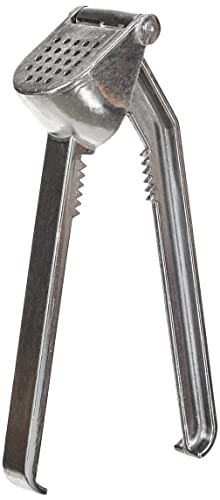 FACKELMANN Prensa ajos manual o triturador de ajos y frutos secos en aluminio de color plateado, 15cm, 1ud.