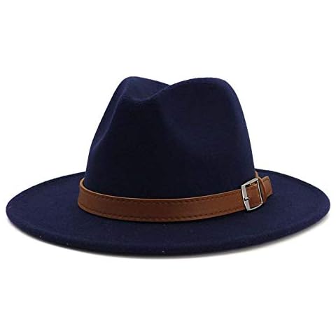 Sombrero Panamá clásico azul marino con hebilla Cover