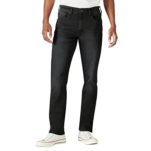 Lucky Brand Men’s 410 Athletic Straight Fit Straight Leg Jeans (as1, Waist_Inseam, Numeric_40, Numeric_32, Black)