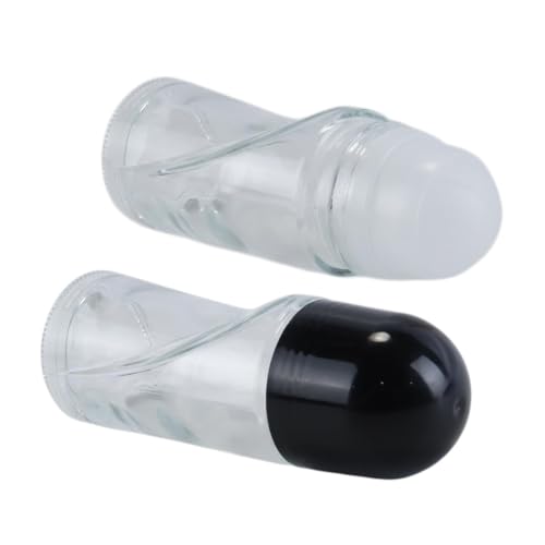 Durlo 2 botellas de vidrio rellenables de 50 ml para aceites esenciales, con roll-on, para fragancias, cosméticos, belleza, cuidado personal, artículos de viaje. - imagen 3