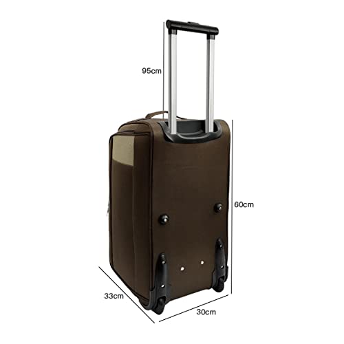 Mala Sacola de Viagem Media com Rodinhas Tecido Poliéster Santino Cor:Cafe;Tamanho:M