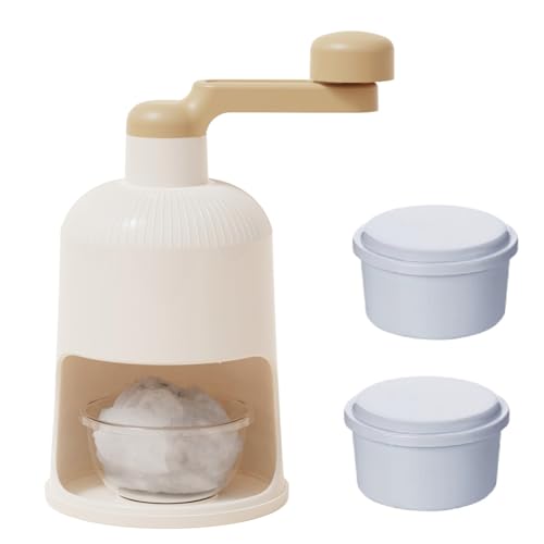 Hipzeepo Trituradora de Hielo Manual con Bandeja de Hielo Trituradora de Hielo Manual Pequeña Ideal para Batidos, Hielo Raspado,