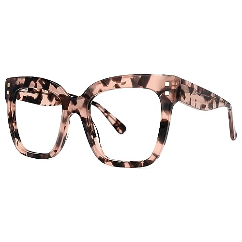 Image of Zeelool Cat Eye Blue Light Blocking Glasses for Women Men ZWA953631-02B Pink-Tortoise