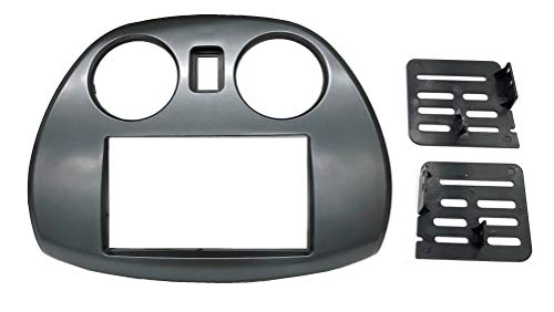 Double 2 Din Dash Install Kit Mount Trim Bezel w/Factory Blue LED Compatible with Mitsubishi Eclipse
