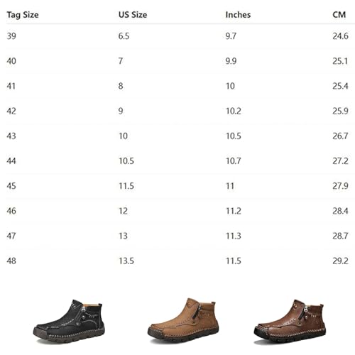 Stepthetop Motorcycle Boots (Hand-Stitched Genuine Leather Boots) (Wide Toe, Waterproof, Anti-Slip) Suitable for Work, Driving, Hiking2