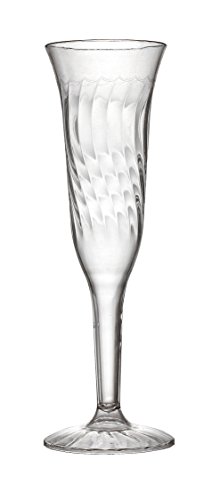 Fineline Settings 2106 - 5 Ounce Flairware ClearOne Piece Champagne Flute 96 Pieces