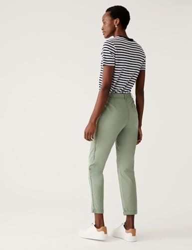Image of Marks & Spencer Cotton Rich Tea Dyed Slim Fit Chinos