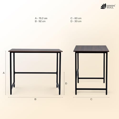 Image of Green Soul Begin Office Desk and Study Table| Computer Table for Home pc for Students and Adults |1-Year Assurance | Rolex Dark