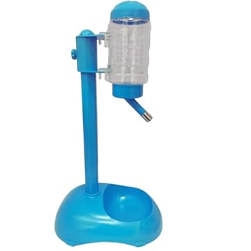 Chalesco Bebedouro Com Suporte E Comedouro Tamanho Médio Para Cães Azul