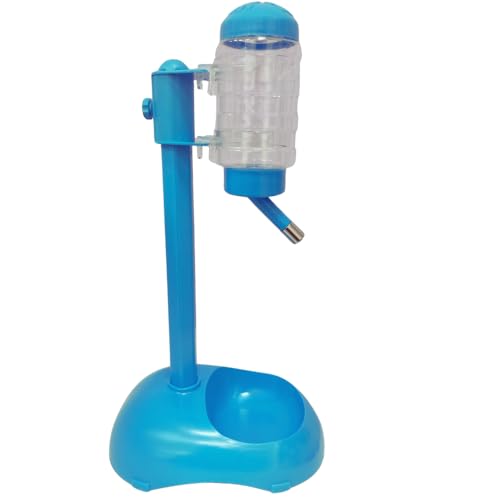 Chalesco Bebedouro com Suporte e Comedouro Tamanho Médio para Cães Azul