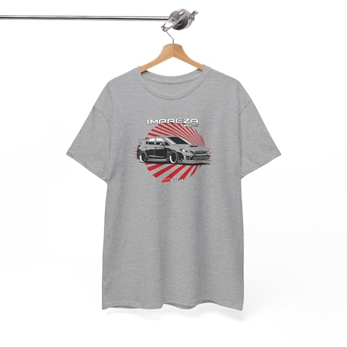 Wrofee VAB WRX STI AWD Boxer Engine Tuner JDM Car T-Shirt – Japanese Rally Inspired Street Racing Enthusiast Graphic Tee (US, Alpha, 3X-Large, Regular, Regular, Grey)