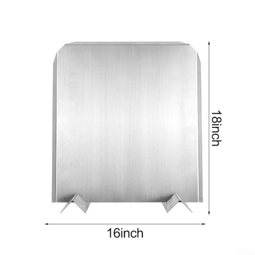 Adjustable Stainless Steel Fireplace Back Panel - 40 45 cm Heat Reflector Indoor Fireplaces - Modern Aesthetic