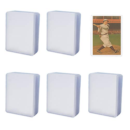 Jolbndcv 50 Sheets Topload Card Holder Top Loader Cards Trading Card Sleeves for Baseball Football Basketball Hockey Golf 3" x 4" Clear