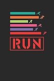 Mein Lauftagebuch: Trainingstagebuch für Läufer und Jogger ♦ Lauflogbuch für über 200 Einträge ♦ 6x9 Format I Motiv: Run rot