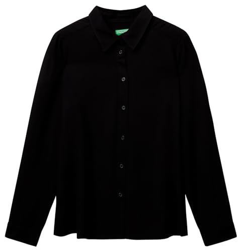 United Colors of Benetton Camicia 5wpwdq0b0 Camisa, Negro, XL...