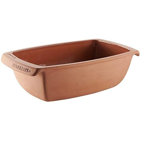Römertopf Baking Tray for Bread and Cake Baking Dish Terracotta 34.5 cm 20.5 cm 11 cm Cover
