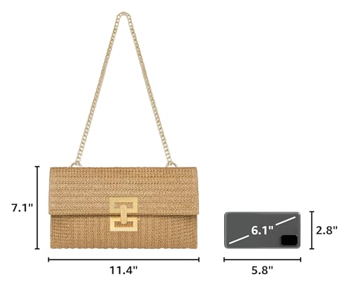 Liadreem Straw Clutch Purse