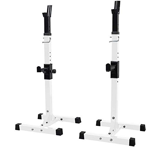 OTQEFTN Large Fitness aid Dumbbell Bench Squat Rack Barbell Rack Pair of Adjustable Rack - Max Load - Sturdy Steel Squat Barbell Free Bench Press Stands Gym/H