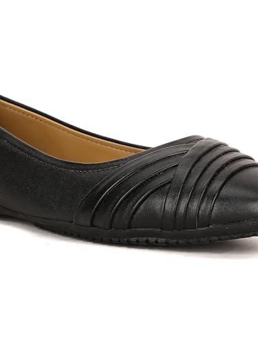 Image of Bata Comfit Womens Pleated Ballerina E Ballet Flat