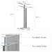 Bathroom Towel Rack Freestanding Floor Stand: Black 33in 2‑Bar Weighted Marble Base Towel Holder, Rustproof 304 Stainless Steel Drying Rack for Bath&Hand Towels, No‑Drill Slim Organizer, Spa Pool