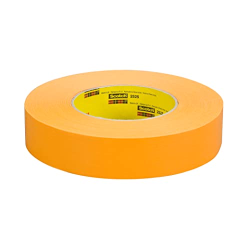Image of 3M 2525 Performance Flatback Tape, Orange, 0.95 in x 60 yd, Heat-resistant High Performance Flatback tape, Case of 36