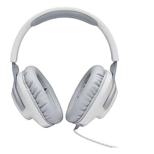 Headset Gamer JBL Quantum 100 Over Ear Branco - JBLQUANTUM100WHTAM