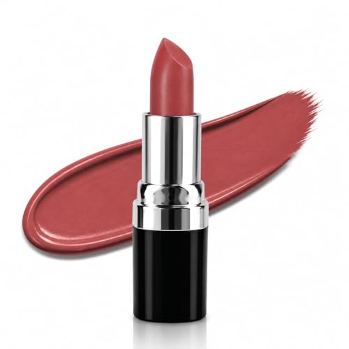 Image of Barva Natural & Moisturising Lipstick 4.3g (Pomegranate 208) | With Pure Ghee & Kokum Butter | Creamy Hydrating Finish | Mineral Colour | Long Lasting Berry Red Lipstick