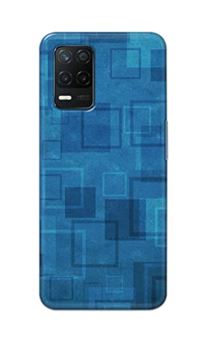 Image of Printed Hard Back Cover Case for Realme 8 5G | Realme 8S 5G Back Cover (Plain Azure Blue) -702