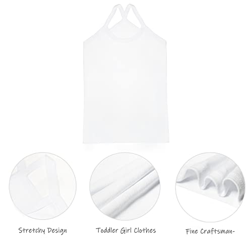 Phedrew Girls Dance Tank Tops Cotton Cami Tank Scoop Neck Undershirts 6-Pack Multicolor #TOP4