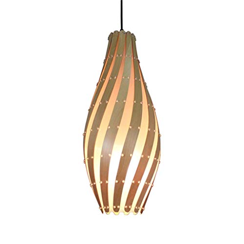 Suspension bois massif CLSDRZC pour illuminer un salon sombre au style industriel rétro