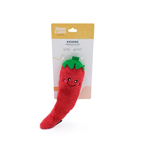 ZippyClaws Kickerz Pfeffer Hundespielzeug | Langes Kicker-Spielzeug mit Quietscher | Robust & Interaktiv für Wurf- und Zerrspiele | Perfekt für Spielspaß und Aktivität