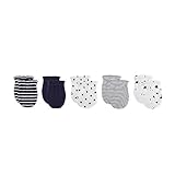TONE Baby Fäustlinge für Neugeborene Babys Jungen und Mädchen, 0–6 Monate, 100% Baumwolle (Schwarz Fäustlinge)