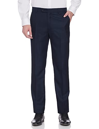 Image of Raymond Rayon Blend Men's Full Sleeve Contemporary FIT Dark Blue Formal Suit