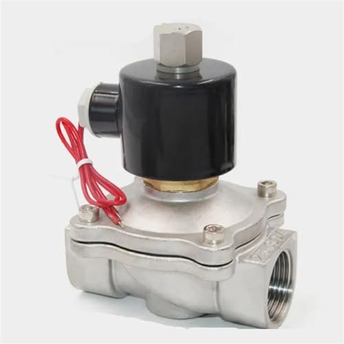 Électrovanne normalement ouverte 12V eau air gaz, vanne automatique inox 3/4 pouce - 2