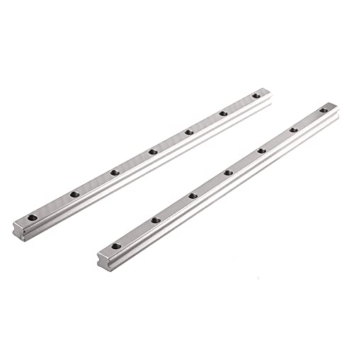 GooEquip Linear Rail 300mm HGR20 Linear Slide Rail Set 2X HGR20-300mm Linear Slide Rail + 4X HGH20CA Bearing Block Linear Guideway Rail for Automated Machines and Equipments