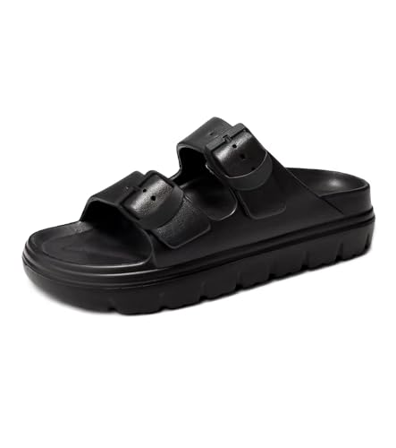 Womens Platform Sandals with Arch Support, Summer Beach Slides with Adjustable Buckle, Comfort Lightweight Chunky Cushion Slip on Sandal