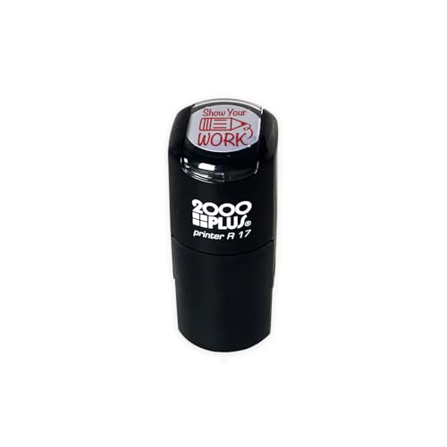 Show Your Work for Students 2000 Plus Self Inking Rubber Teacher Stamp – Red Ink