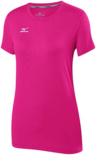 Mizuno Youth Volleyball Attack 2.0 Tee Shirt Shockng Pink