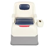 Nachttisch-Toilettenstuhl, Sicherheitstoilette, Toilettenstuhl für Toilette,Belastbarkeit: Innerhalb 100kg,für ältere Menschen, Schwangere, Patienten oder Menschen mit Mobilitätsproblemen (Blau)