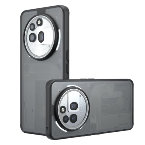 Image of Phone Case for Nothing Phone 3a Pro, Matte PC+TPU Airbag Cover, Anti-Fingerprint, Lens Protection, Never Turns Yellow, Micro Arc Edge, Comfortable Grip, Black