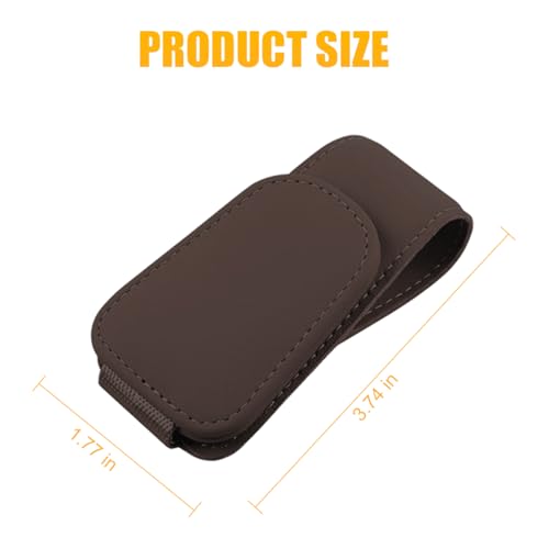 Image of AICEL Sunglasses Holders for Car Sun Visor, Leather Eyeglasses Hanger Mounter, Magnetic Glasses Holder and Ticket Card Clip, Auto Interior Accessories Universal for SUV Pickup Truck