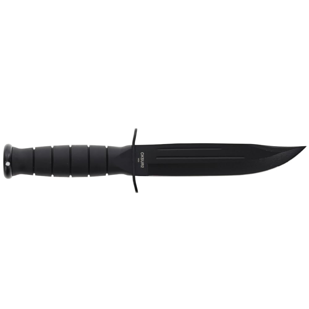 Smith & Wesson CKSUR1 10.5in High Carbon S.S. Fixed Blade Knife with 6in Bowie Blade and Rubberized Aluminum Handle for Outdoor, Tactical, Survival and EDC