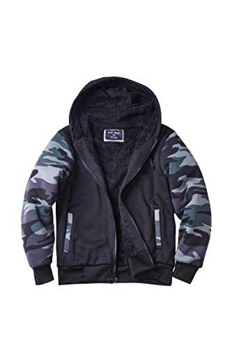 Image of Gary Com Heavyweight Sherpa Hoodies for Men, Thick Fleece Lined Full Zip Up Winter Warm Sweatshirts Work Jackets