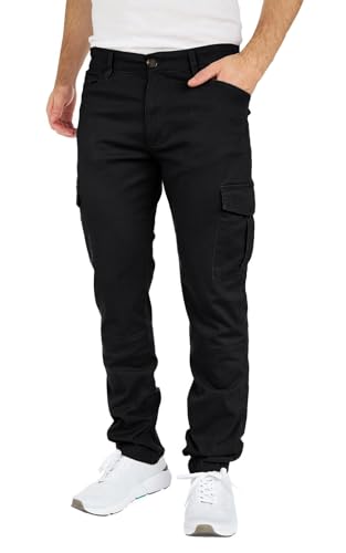 THWEI Mens Cargo Pants Casual Joggers Cotton Stretch Elastic Waist Work Pant3
