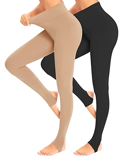 Image of DOCUMO Women's Tights 80 Denier Opaque Tights Soft Solid Color High Waist Stretchy Pantyhose