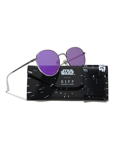 DIFF | Star Wars Mace Windu Round Sunglasses for Men and Women UV400 Protection, Space Oxidized Purple
