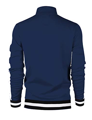 Image of SCREENSHOT-TRACK JACKET Mens Urban Hip Hop Premium Track Jacket - Slim Fit Side Taping Sportswear Urbanwear Streetwear Top