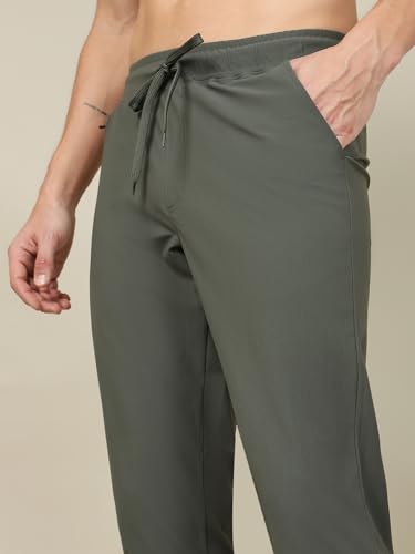 Image of TECHNOSPORT Men's Regular Fit Mid Rise Solid Plus Size Trackpants with Quick Dry, Anti Microbial, SPF50+ for Regular and Sports Use