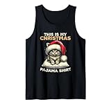 Photo Gallery cappello di babbo natale gatto - cute this is my christmas pajama canotta Photo Gallery cappello di babbo natale gatto - cute this is my christmas pajama canotta