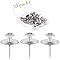 30 PCS Thumbtacks For Hanging Double Headed Picture Hanging Nails Metal Silver Small Photo Hang Hook Pins Heavy Duty Long Tacks Wall Hooks For Bulletin Board Poster Pins Home Office Map Decor